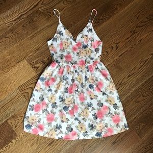 New Floral V Neck Dress